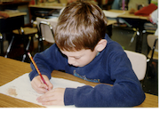 boy studying